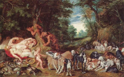 Nymphes, satyres et chiens